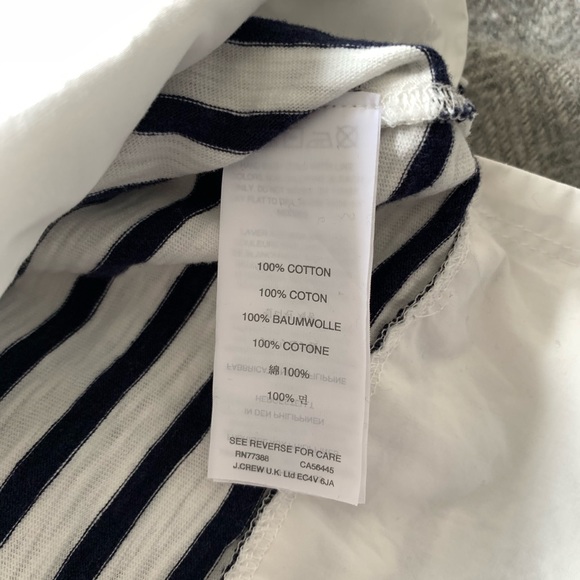 J. Crew Navy & White Striped Tie-Front Top - Picture 12 of 16
